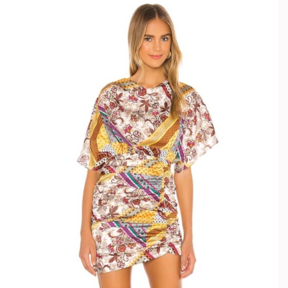 House of Harlow 1960 Floral Patchwork Mini Dress